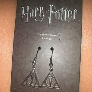 Harry Potter Deathly Hollows Silver Earrings